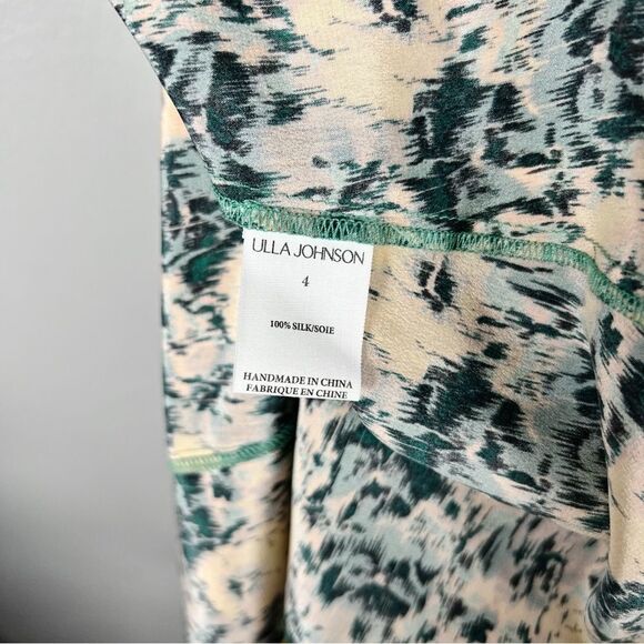 Ulla Johnson Avia Midi Dress in Begonia 100% Silk Floral Ruffle Size 4 - Picture 6 of 8